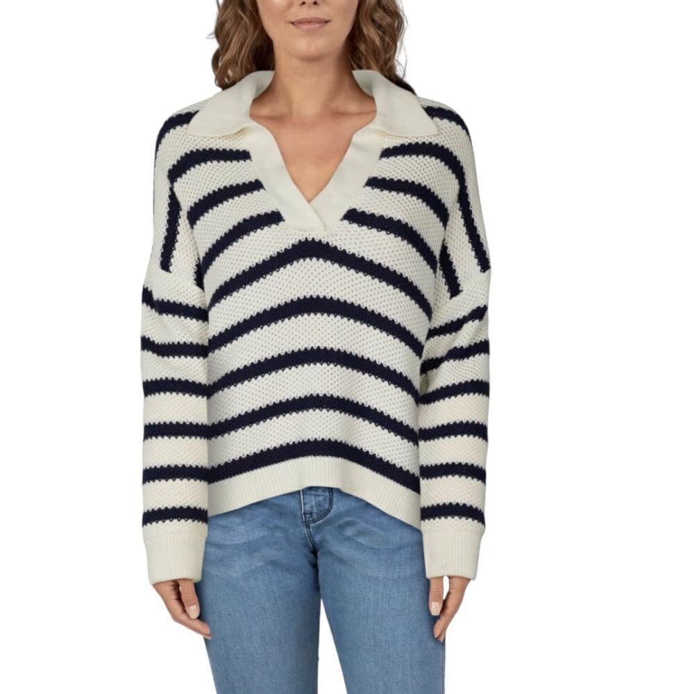 Natural Reflections 100% Cotton Fisherman's Sweater Johnny Collar Size L